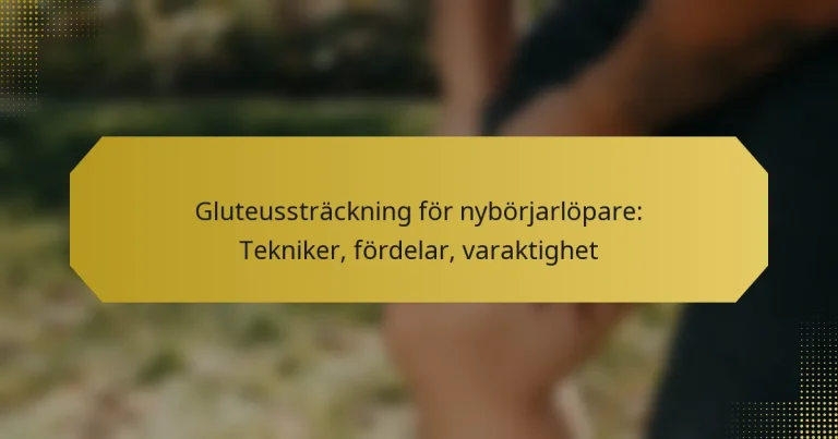 Gluteussträckning för nybörjarlöpare: Tekniker, fördelar, varaktighet