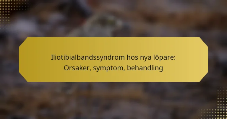Iliotibialbandssyndrom hos nya löpare: Orsaker, symptom, behandling