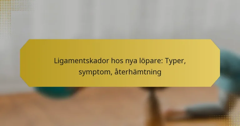 Ligamentskador hos nya löpare: Typer, symptom, återhämtning