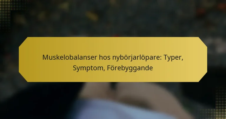 Muskelobalanser hos nybörjarlöpare: Typer, Symptom, Förebyggande